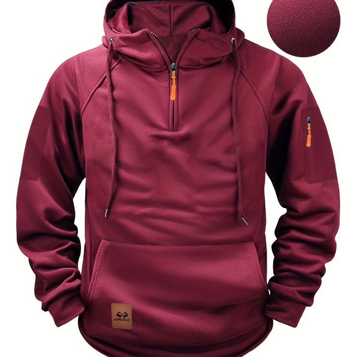 Multi-Pocket Fleece Hoodie