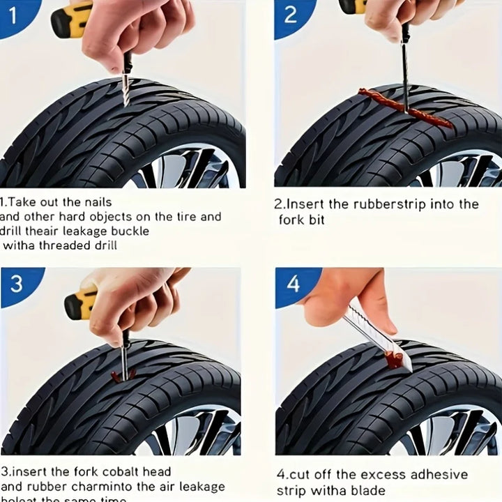 Roadside Tire Repair & Multi-Tool Kit (25-Piece)
