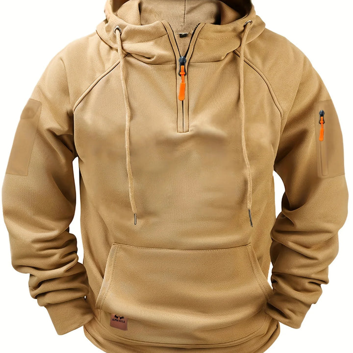 Multi-Pocket Fleece Hoodie