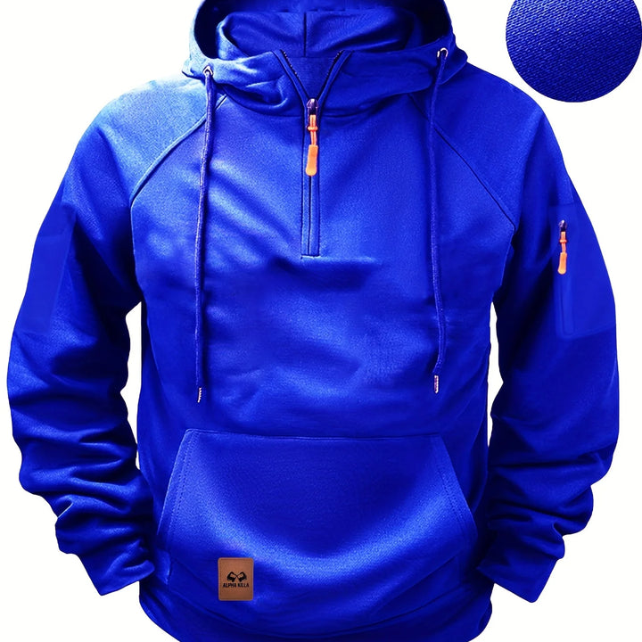 Multi-Pocket Fleece Hoodie