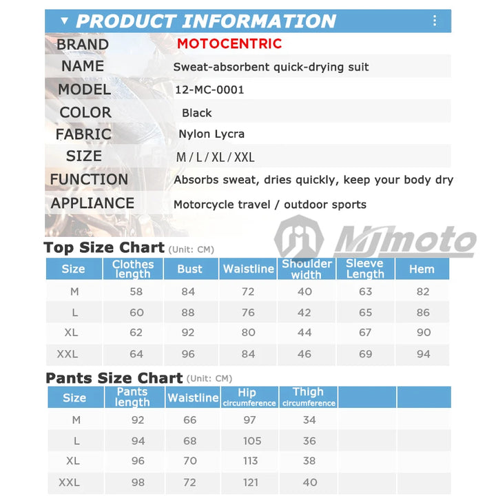 Motocentric Quick-Dry Base Layer Set