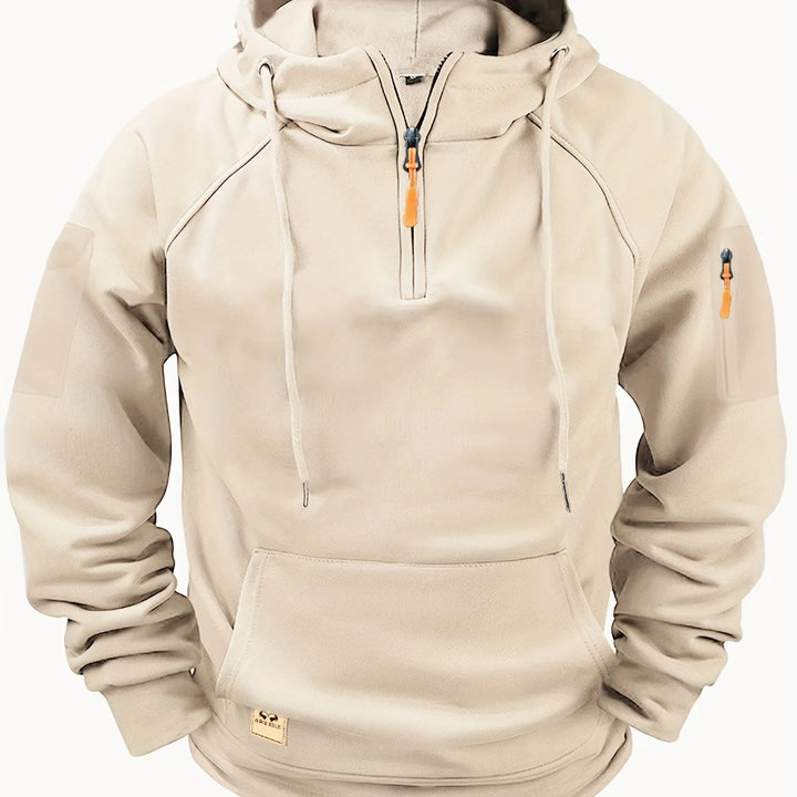 Multi-Pocket Fleece Hoodie