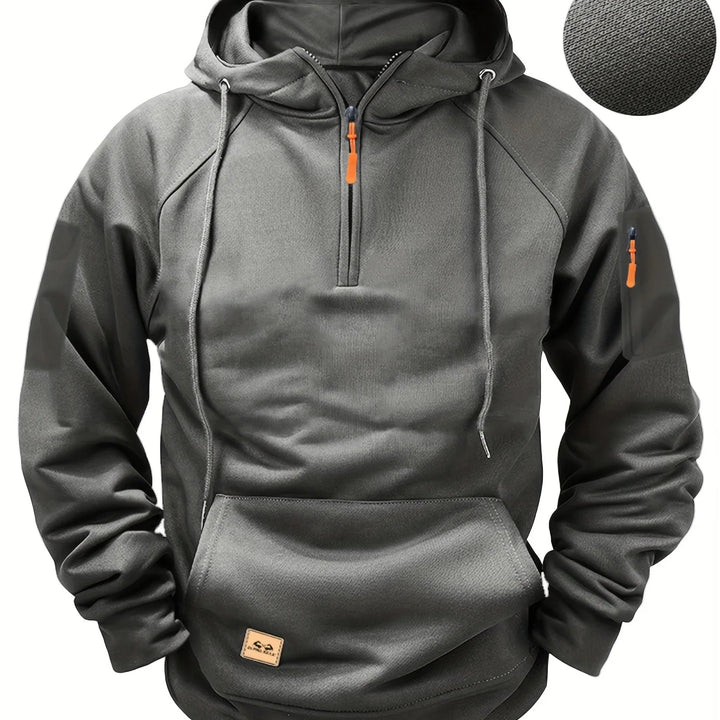 Multi-Pocket Fleece Hoodie