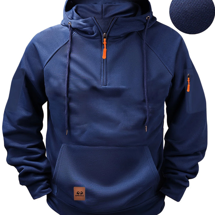 Multi-Pocket Fleece Hoodie